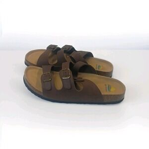 Maui Island Triple Buckle Slip On Slides Women's Size 8